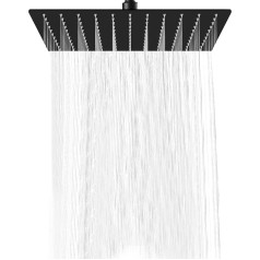 12 Zoll Regenduschkopf Quadratischer Fester Duschkopf, Edelstahl Hochdruck-Regendusche, Wasserfall-Ganzkörperabdeckung mit Silikondüse mit 144 Silikondüsen