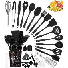 44-Piece Kitchen Utensil Set, Heat-resistant Cooking Cutlery Set with Utensil Holder, Cooking Utensils, Cookware, Dishwasher Safe, Silicone Cooking Utensils, Cooking Cutlery Set, Non-Stick Cooking Set