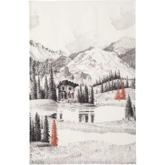 Coucke Mountain Landscape Printed Linen Tea Towel