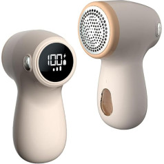 Textile Shaver, Rechargeable Lint Remover for Sweaters, Lint Remover with Smart Digital Display, Lint Remover for Clothes with 3 Interchangeable Blades, Remove Lint from