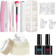 Nagel Design Set | Starkes Aufbaugel Für Naturnagelverstärkung,Maniküre Gravurvorlagen Lang Anhaltende Lösung Für Salon Zuhause Frauen & Beauty-Begeisterte