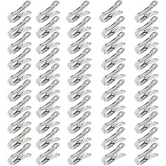 Stainless Steel Clothes Pegs, 60 Pieces Clothes Pegs, Metal Windproof and Rustproof Stainless Steel Clothes Pegs, for Towels, Clothes, Socks