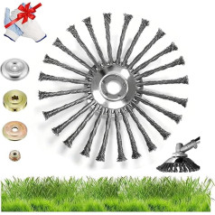 Steel Edge Pro-Grade Trimmer-Set, unzerstörbarer Trimmerkopf, Stahlkantenschneider, 6/8/10 Zoll Stahlkante Pro-Grade Gartentrimmer-Set für Moos, Gras, Rostentfernung, Pflasterstein