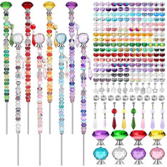 UFU 238-teiliges Feen-Zauberstab-Set mit Perlen, Feenstäbe-Set mit funkelnden Kristall-Anhängern, geeignet für verschiedene Feiertage, Gartenstecker, dekorative Outdoor-Perlenartikel