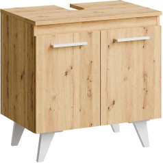 Planetmöbel Merkur Vanity Unit 60 cm, Vanity Unit, Bathroom Cabinet for Guest Toilet & Bathroom, Artizan Oak