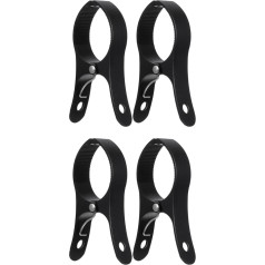 DECHOUS 9 Black Beach Towel Clips - Windproof Towel Clips for Sun Loungers and Sun Loungers - Aluminium Alloy Clamps to Secure Your Towels at the Pool or Beach