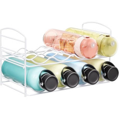 Puricon Bottle Rack Adjustable Metal Wine Rack for at least 8 Bottles Wine Bottle Holder Wine Rack Wine Rack Wine Rack Bottle Storage Bottle Rack Bottle Holder – White
