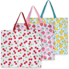 MIJOMA Large Shopping Bag Shopping Bag with Colourful Print, Tear-Resistant Stable for Heavy Shopping, 49 x 45 x 17 cm