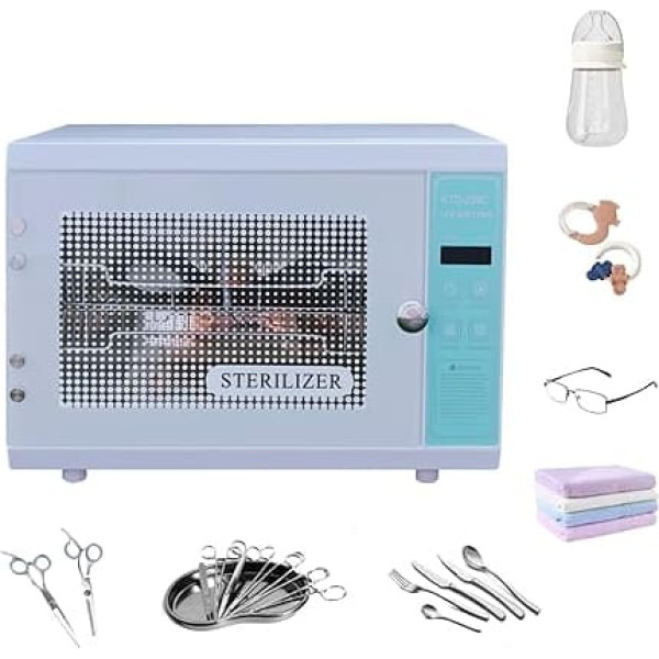 Multifunctional Steriliser UV Steriliser Dry Heat Steriliser High Temperature Steriliser Highly Efficient Steriliser for Cosmetics, Foot Care Studios, Hairdressing Salons