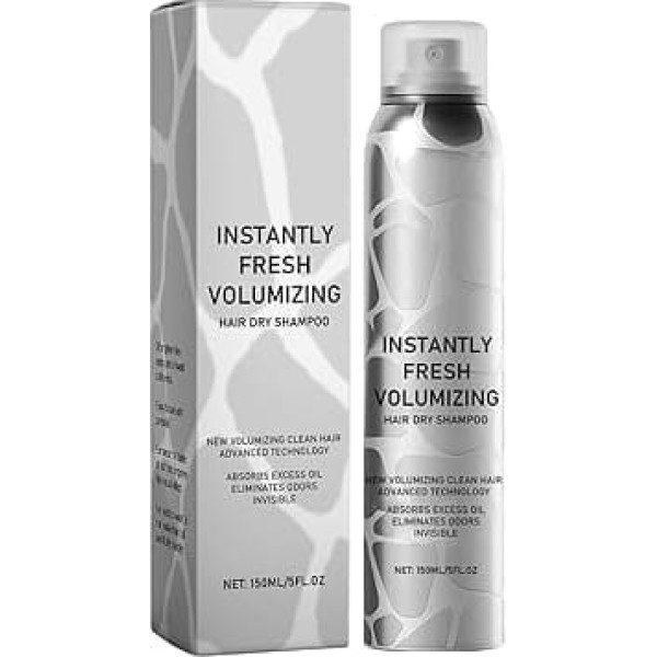 Halo-Vida Instant Fresh Volume Dry Shampoo, Spray for Dark Hair, Volumising Dry Shampoo, Lightweight, Non-Greasy Formula, 150 ml, Perfect for Freshness on the Go, After Sports or on R