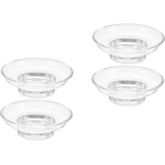 2 Sets Seifenschale aus Glas für die Badewanne, ovales Tablett, Halter, Seifenschale, Badewanne, Glaswaren, Glasseifenabtropfer, Glas, Schmuckschale, transparente Seifenschale, 2 Stück Cabilock