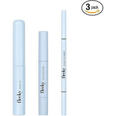 fleeky Eyebrow Set Brow Fix, Pomade & Micropen 3-in-1 - Perfect Shape Shading Filling & Definition for Natural Smudge-proof Results (Light Brown)