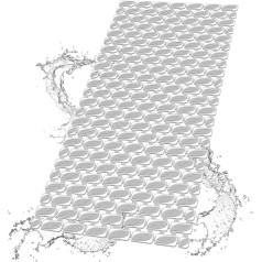 XIYUNTE Shower Mat, Non-Slip Anti-Mould 90 x 40 cm, Non-Slip Shower Mat for Indoor Shower, Non-Slip Bath Mat with Suction Cups and Drainage Holes, Cut to Size Bathtub Mat, Grey