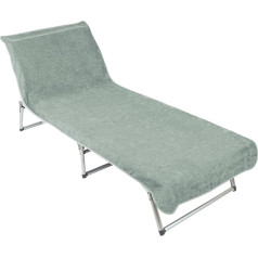 ZOLLNER Protective Cover - Soft and Absorbent Beach Towel in 75 x 215 cm - Washable up to 60 °C - Cotton in Sage - Firm Hold Thanks to Sewn-in Hood - Oeko Tex® Certified
