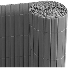 Ribelli® PVC privacy screen with bridge, extra stable privacy fence privacy screen fence balcony wind protection, 90 x 300 cm, charcoal