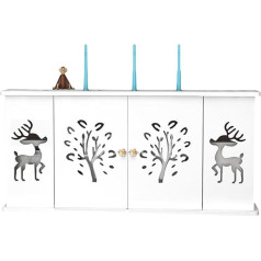 Irtyif Wifi Router Storage Box, Router Shelf, Wall Mounted Router Box, Creative Socket Shielding, Wire Box with Cabinet Door, Decorative Floating Shelf, WiFi Router Box for Home and