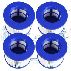 Denkmsd Filter for Inflatable Spa, Infinite Spa Filter Cartridge for Clever Spa 75 x 100 mm Height 75 mm Pool Filter Cartridge, Filter Spa for Aquaparx (4 Pieces)