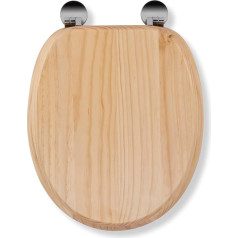Croydex Flexi-Fix Davos Always Fits Never Slips Toilet Seat, Wood, Blonde Pine Effect, 43 x 36.5 x 6 cm