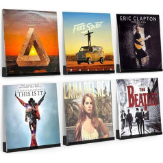 6 Pcs Black Acrylic Vinyl Record Wall Mount Holder Display Your Daily LP Listeners Office Home Decor
