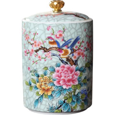 Cabilock Ceramic Storage Jar, Vintage Tea Canister, Coffee Canister, 550 ml, Storage Container with Lid, Seal, Tea, Coffee, Sweets, Sp
