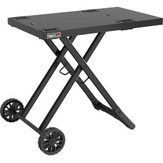 Royal Gourmet GT2005-G Folding Grill Trolley for Gas Grill, Outdoor Grill Stand for Table Grill, Foldable Trolley with Hook, Folding Table for Gas Grill, Black