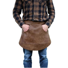 Förster-Fellnest Apron Real Leather | Taper Apron, Front Tie, Subtle Antique Look | Made in Germany | With or without Pocket | Waiter's Apron, Bistro Apron, Brewery, Kitchen