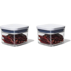 OXO Good Grips POP Containers - Airtight Stackable Food Storage Box with Lid - 0.4L for Herbs and More (Pack of 2)