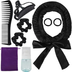 Heat Less Curling Rod Headband, No Heat, Curlers for Sleeping, Curling Overnight, No Heat, Curling Band, Satin Heat Less Curling Set for Long Hair