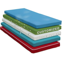 YFHT Bench Cushion, Made to Measure, Outdoor, Waterproof, Custom Bench Cushion, Washable Seat Cushion, Bench Cushion, Non-Slip, Tailored Seat Cushion for Indoor Bench (15 cm)