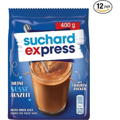 Suchard Express Cocoa Powder 12 x 400 g in Refill Bag, Cocoa Powder for Sharing and Enjoying with the Family