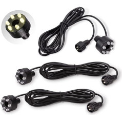 CLGarden Set of 3 LED Ring Warm White for LED Fountain Set Warm White Lighting Diameter 32 mm