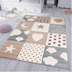 VIMODA Children's Rug with Heart Star Moon Dimensions 80 x 150 cm