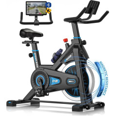 Heimtrainer Fahrrad, DMASUN Hometrainer Fahrrad mit Magnetischem Widerstand, Leises Ergometer Heimtrainer, Extra Bequemer Sitz, Fitnessbike für Kardio-Training zu Hause, Belastbar Bis 160 Kg