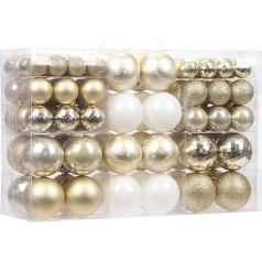 Sea Team Christmas Ball Ornaments Shatterproof Seasonal Decorative Hanging Baubles Set with Reusable Hand-Held Gift Package for Holiday Xmas Tree Decorations