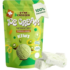 Star Candies Freeze Dried Kiwi Ice Cream | Freeze Dried Candy | Space and Astronaut Snack | Camping, Party Food | Birthday or Party (Pack of 3)
