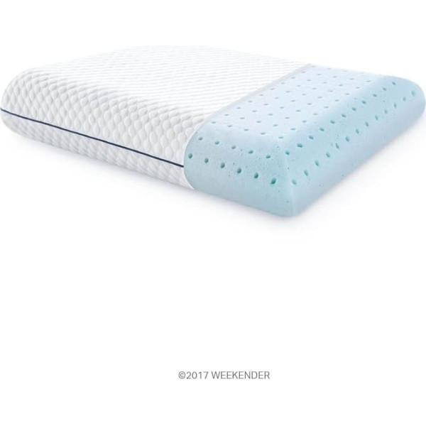 WEEKENDER Weekender Ventilated Gel Memory Foam Pillow - Washable Cover - Standard Size