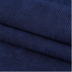 NBEADS 2 x 1.5 m Corduroy Fabric, Solid Plain Thick Microstretch Cord Material Clothing Fabric for Coat Shirt Dress Trousers Costume Sofa DIY Throw Cushion Covers, Midnight Blue