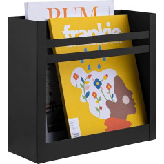 Navaris Newspaper Holder Wall Mount for Newspapers - 30 x 27 x 11 cm Shelf for Magazines Brochures Letters Flyer - Wall Mounted Storage Compartments