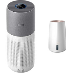 Philips 4000i Series Air Purifier - App Control & Philips Series 3000 Humidifier - for Rooms up to 45 m², NanoCloud Technology, 3 Speed Levels, Sleep Mode, 3 Litre Tank