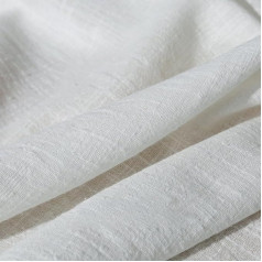 300 cm x 130 cm Fabrics Fabric Made of Cotton and Linen, Thin Linen Fabric, Fabric Sold by the Metre, Fabric for Sewing, Decorative Fabric for DIY Crafts, Clothing Decoration, Table Decoration, White
