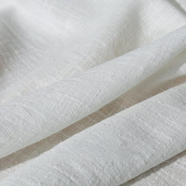 300 cm x 130 cm Fabrics Fabric Made of Cotton and Linen, Thin Linen Fabric, Fabric Sold by the Metre, Fabric for Sewing, Decorative Fabric for DIY Crafts, Clothing Decoration, Table Decoration, White