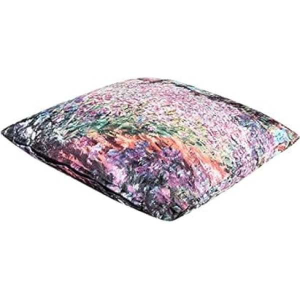 VON LILIENFELD Cushion Art Motif Claude Monet The Garden Decorative Cushion 40 x 40 cm Sofa Cushion Decorative House Living Room Cushion Cover with Filling Printed on Both Sides