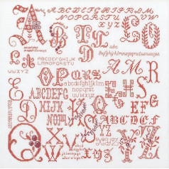 Thea Gouverneur Antique Character Sampler On Aida Counted Cross Stitch Kit-13.25