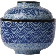 UPKOCH Japanese Ceramic Soup Bowl with Lid, 250 ml, Multifunctional Ramen Bowl for Home, Microwave and Dishwasher Safe