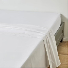 Duquennoy & Lepers - Double Flat Sheet 270 x 300 cm White - Percale 80 Thread Count/cm²