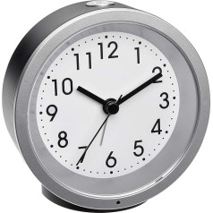 TFA Dostmann Analogue Alarm Clock 60.1034.01 with Sweep Movement Night Light Alarm with Snooze Function Black (L) 103 x (W) 39 x (H) 99 mm