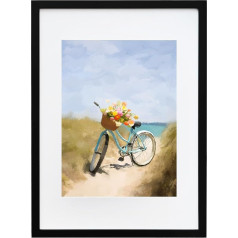 KIMREAL A2 Poster Frame Black A2 Wall Frame with A3 Mount A2 Wooden Picture Frame for A3 Photos Hanging Horizontal and Vertical