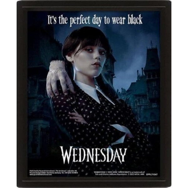 Pyramid International Wednesday Addams Framed 3D Picture