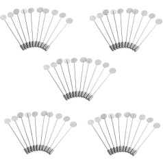 Pack of 50 Silver Round Lapel Pins