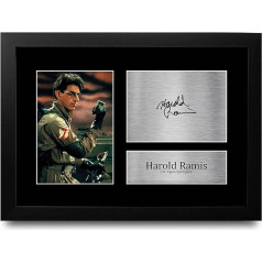 HWC Trading FR A4 Harold Ramis Ghostbusters - A4 Framed Gifts Printed, Signed Autograph Picture for Film Memorabilia Fans - A4 Framed